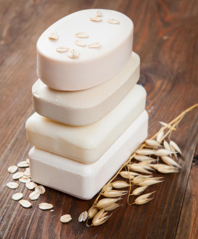 Oatmeal soap soothes the skin.