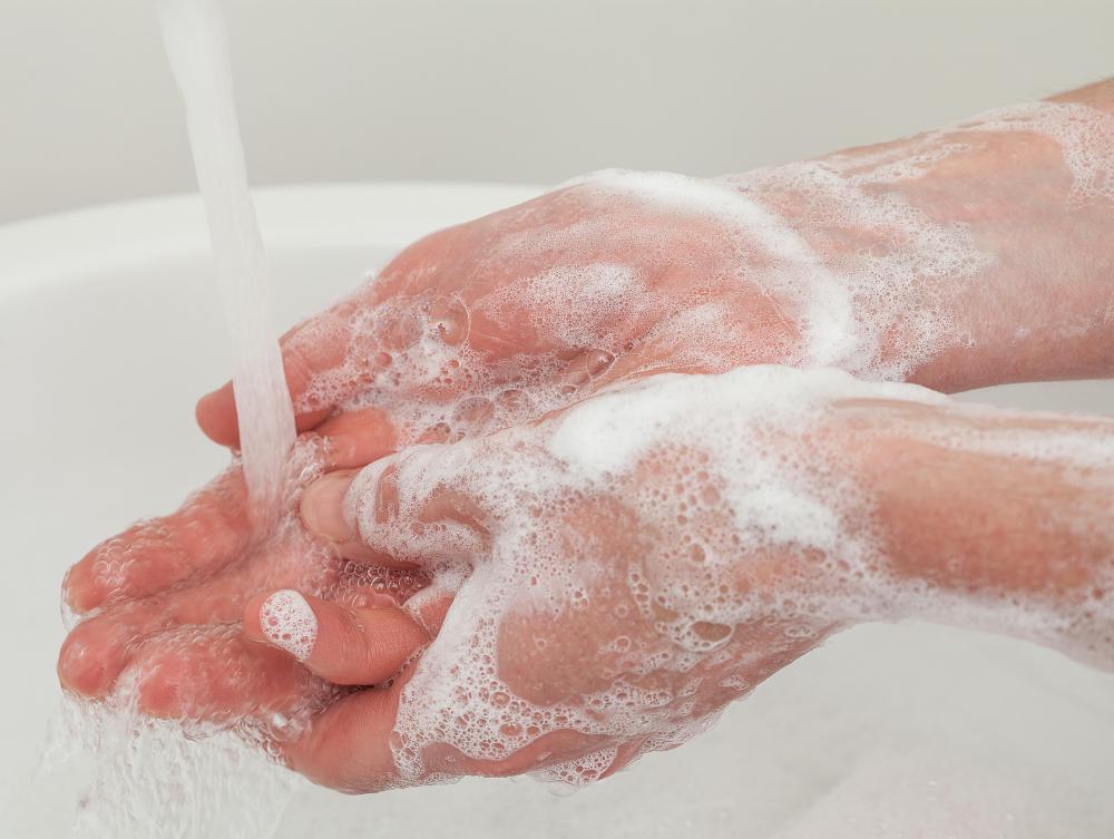 Hand sanitizers may be used when hand washing isn't possible.
