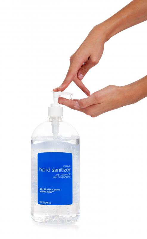 Alcohol is a main ingredient in hand sanitizers.