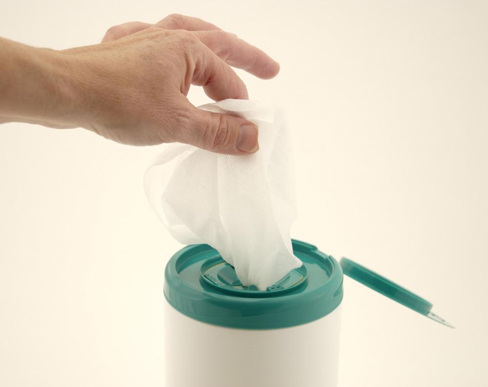 Hygiene wipes can be used to sanitize hands.