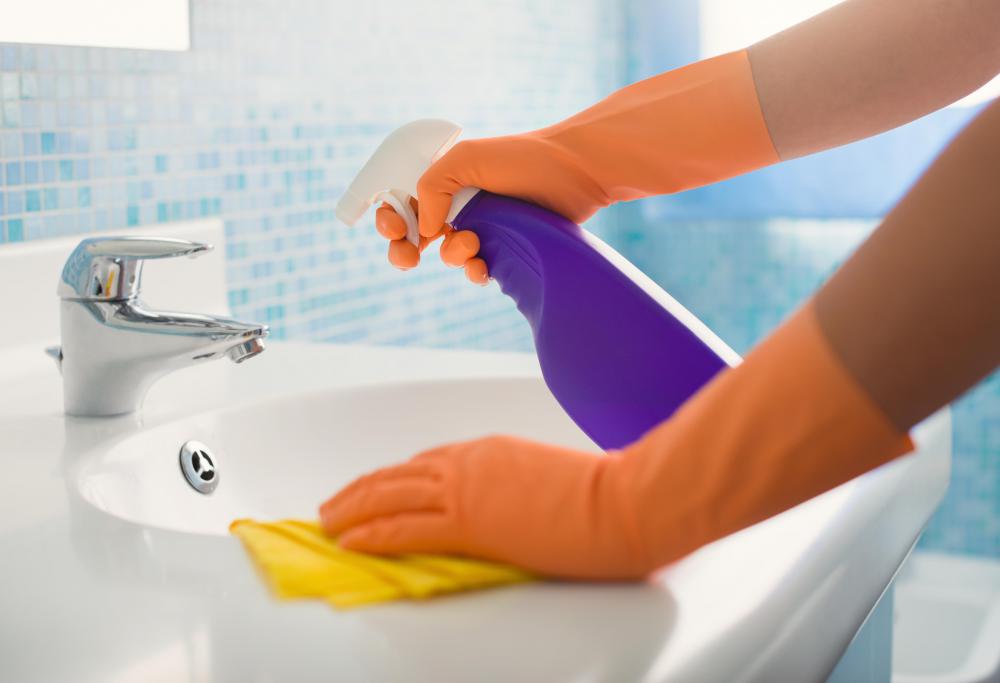 Some bathroom cleaners and surface disinfectants contain cetylpyridinium chloride.