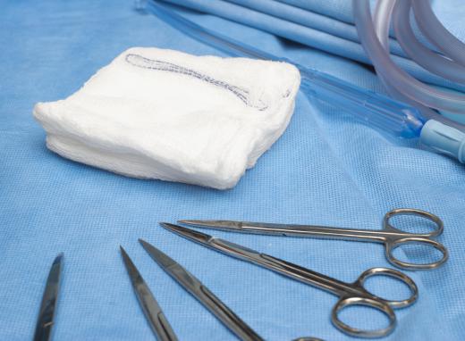 Gauze fabric is used to make surgical sponges.