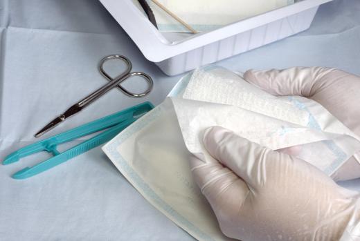 Gauze fabric pads may be pre-cut and individually wrapped to ensure the dressings remain sterile.