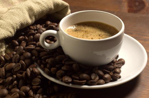 Some body wraps are soaked in coffee in an attempt to decrease water retention.