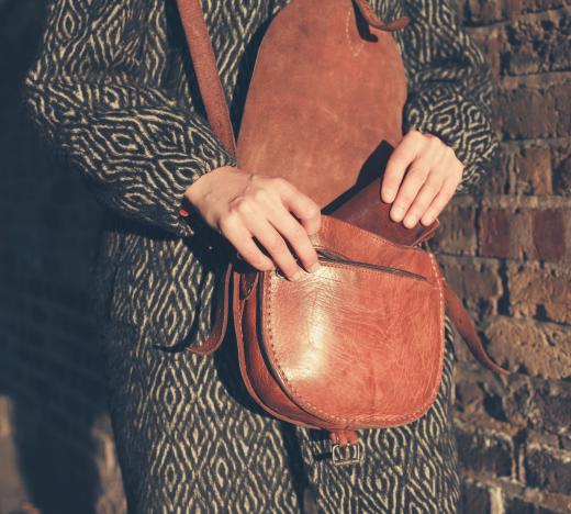 Many women prefer purses that are made of leather.