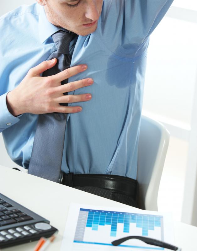 Deodorant cream is usually placed under the arms to prevent sweating.
