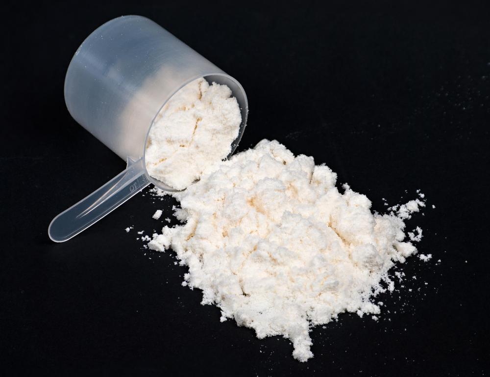 Gum arabic powder, which is often included in hair spray.