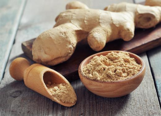 Ginger root might be used in a ginger shampoo.