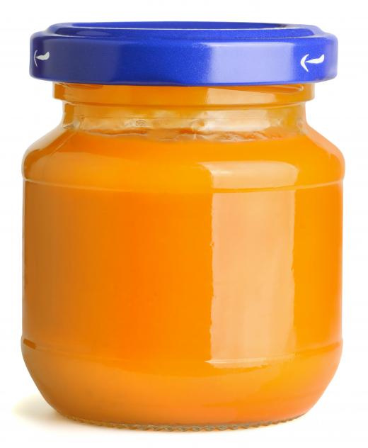 Baby food containing coconut oil.