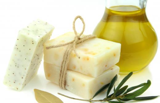 Soaps that incorporate exfoliants can help rub away dry skin.