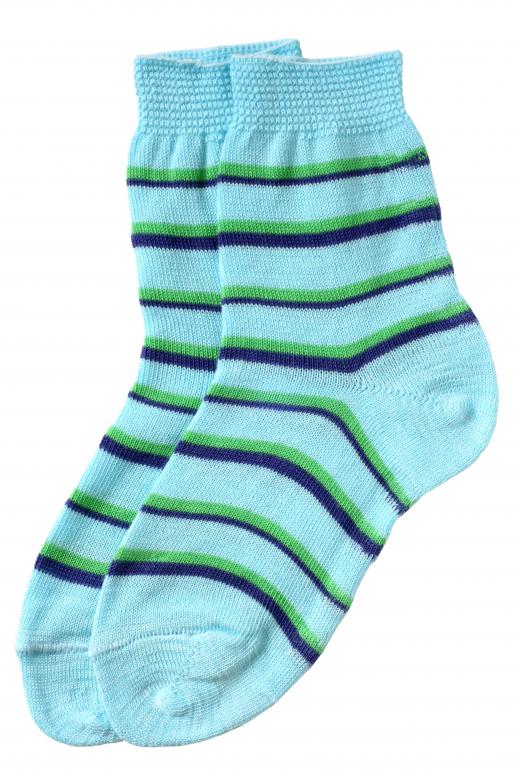 Socks can be made from a variety of materials.