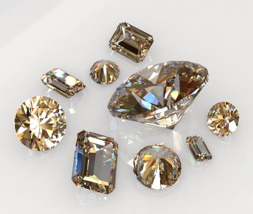 Artificial chocolate diamonds.