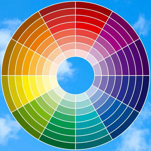 The color wheel shows opposite, or complementary, colors.