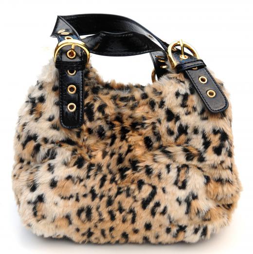 A faux fur purse.