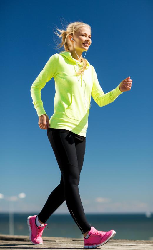 Leggings offer comfort and warmth for outdoor workouts.