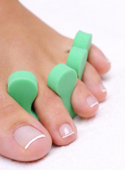 Foam toe separators are great at keeping pedicures tidy.