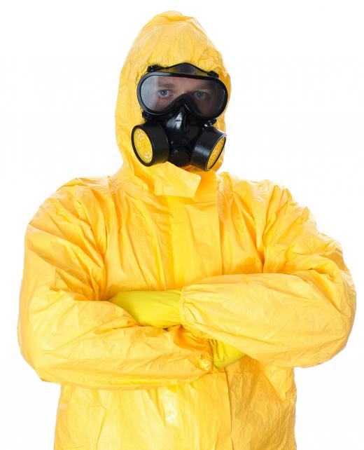 Hazmat suits are worn as protection from hazardous material.