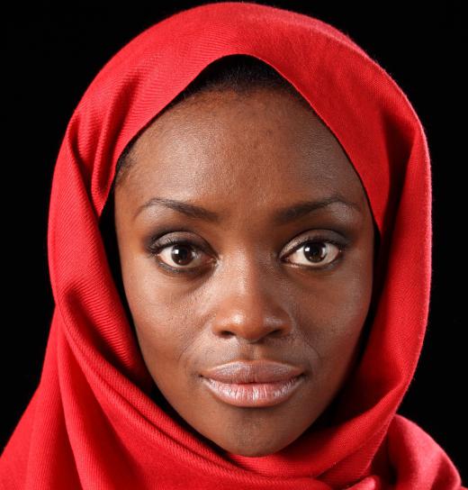 A woman in a khimar, which is often worn with a Moroccan jilbab.