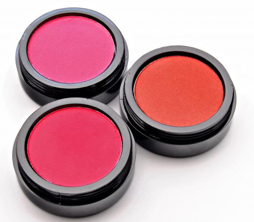 Makeup blush is available in several colors.