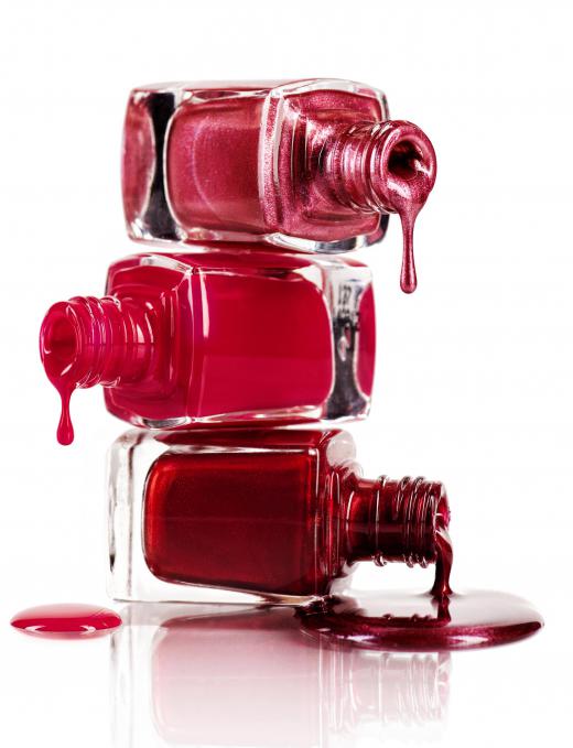 Certain brands of nail polish contain strengtheners to make the nails harder.