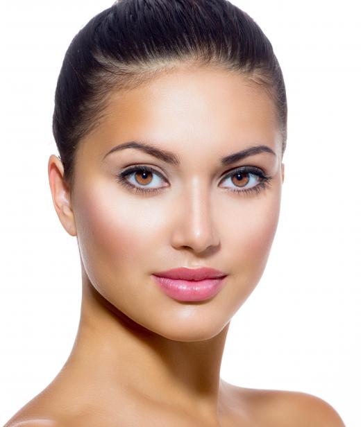 Models often use camera-ready cosmetics to help their skin appear smooth and free of blemishes.