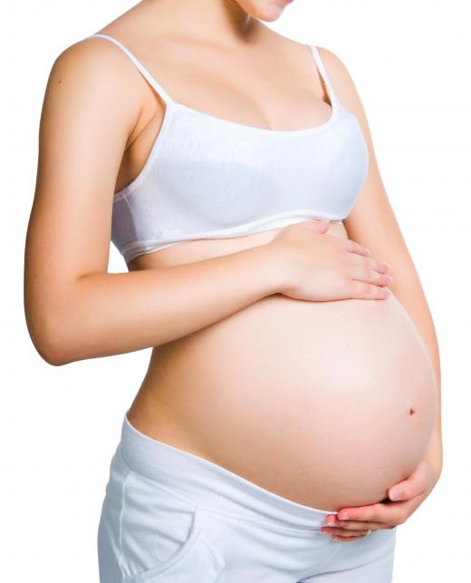 A pregnant woman.