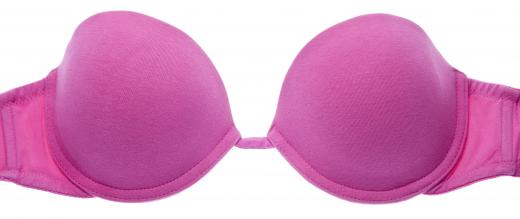 A convertible bra in its strapless form.