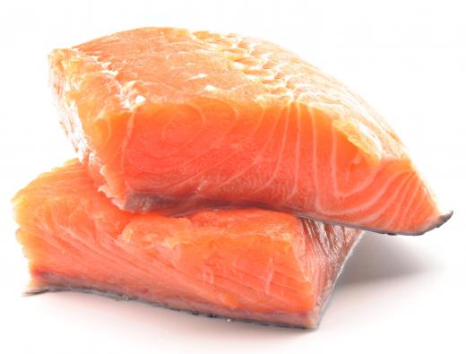 Salmon fillets are a good source of omega-3 fatty acids.