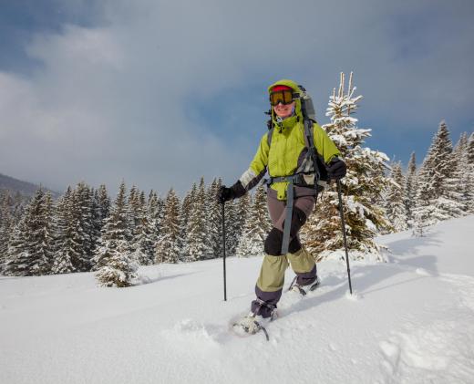 Skiers must wear clothing that will keep them warm and dry.