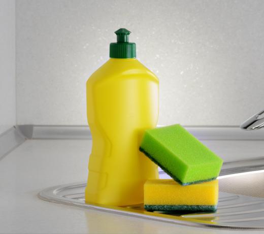 Treat stains with a mild dish soap and warm water.