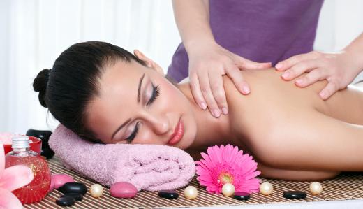 A hotel spa offers massages.