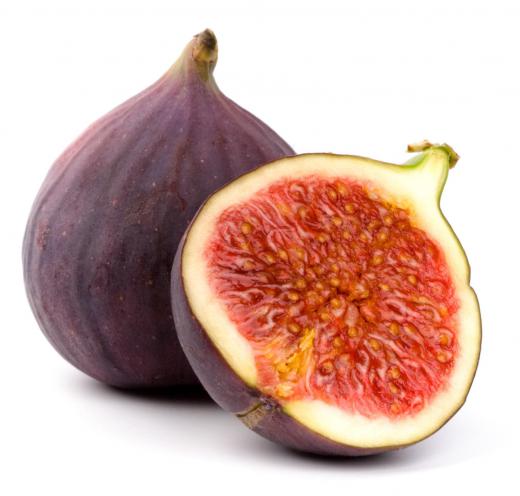 Whole and cut fig.