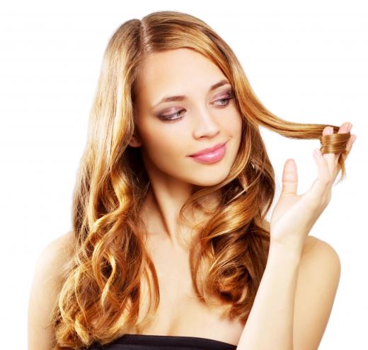 Hair gloss can make locks shiny.