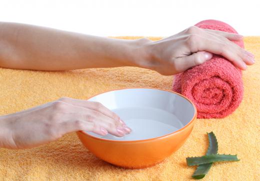 Similar to a cuticle pen, soaking the fingers can help soften and moisturize the skin around the fingernails.