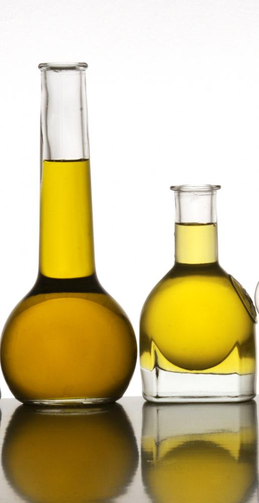 Olive oil works well for dry hair.